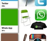 Infografia con los Pantone de las principales redes sociales
